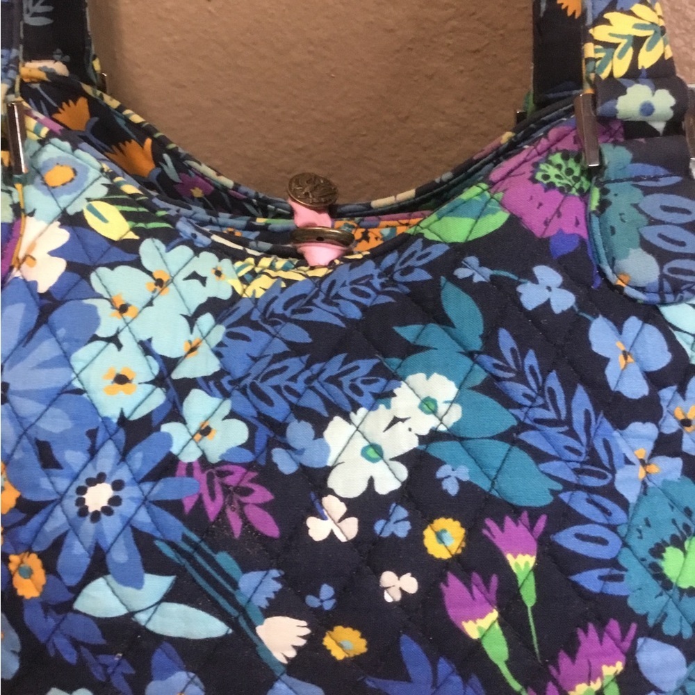 VERA BRADLEY BLUE FLORAL BAG - Picture 6 of 16